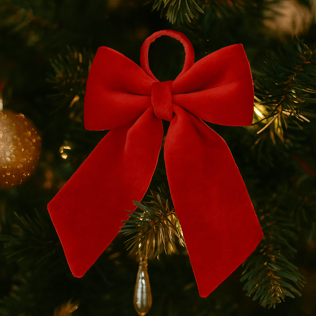 Christmas  -  Red Velvet Bow - 20 x 30cm  -  60484054