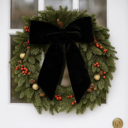 Christmas  -  Black Velvet Bow - 50 x 60cm  -  60484067