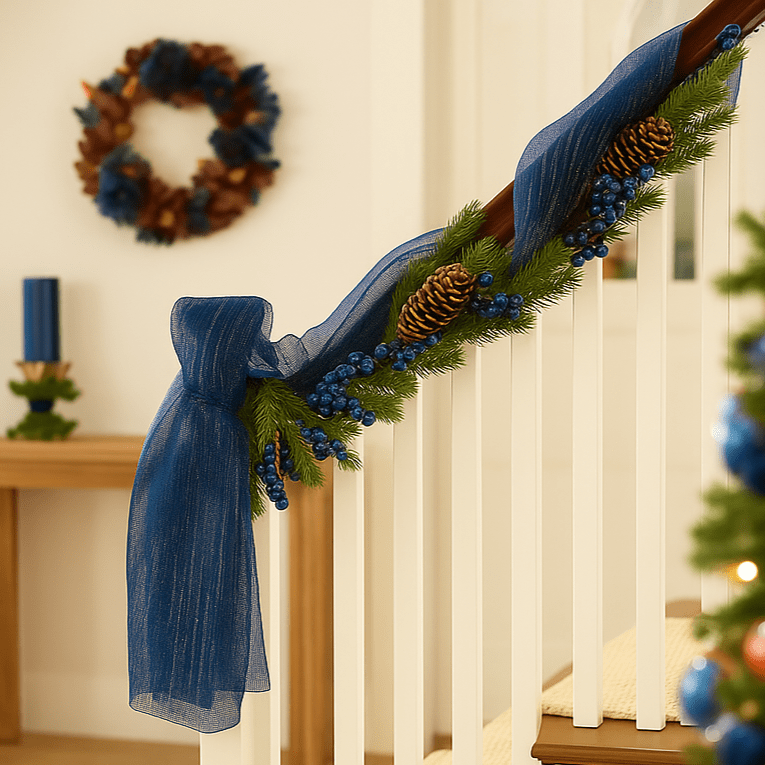 Christmas  -  Navy Blue Roll of Fabric - 46cm x 10y  -  60484084