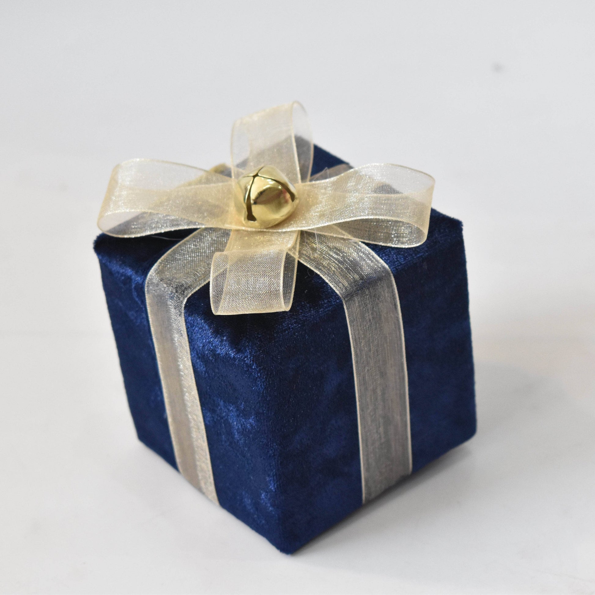 Christmas  -  Navy Blue Velvet Parcel Christmas Decoration - 10cm  -  60484094