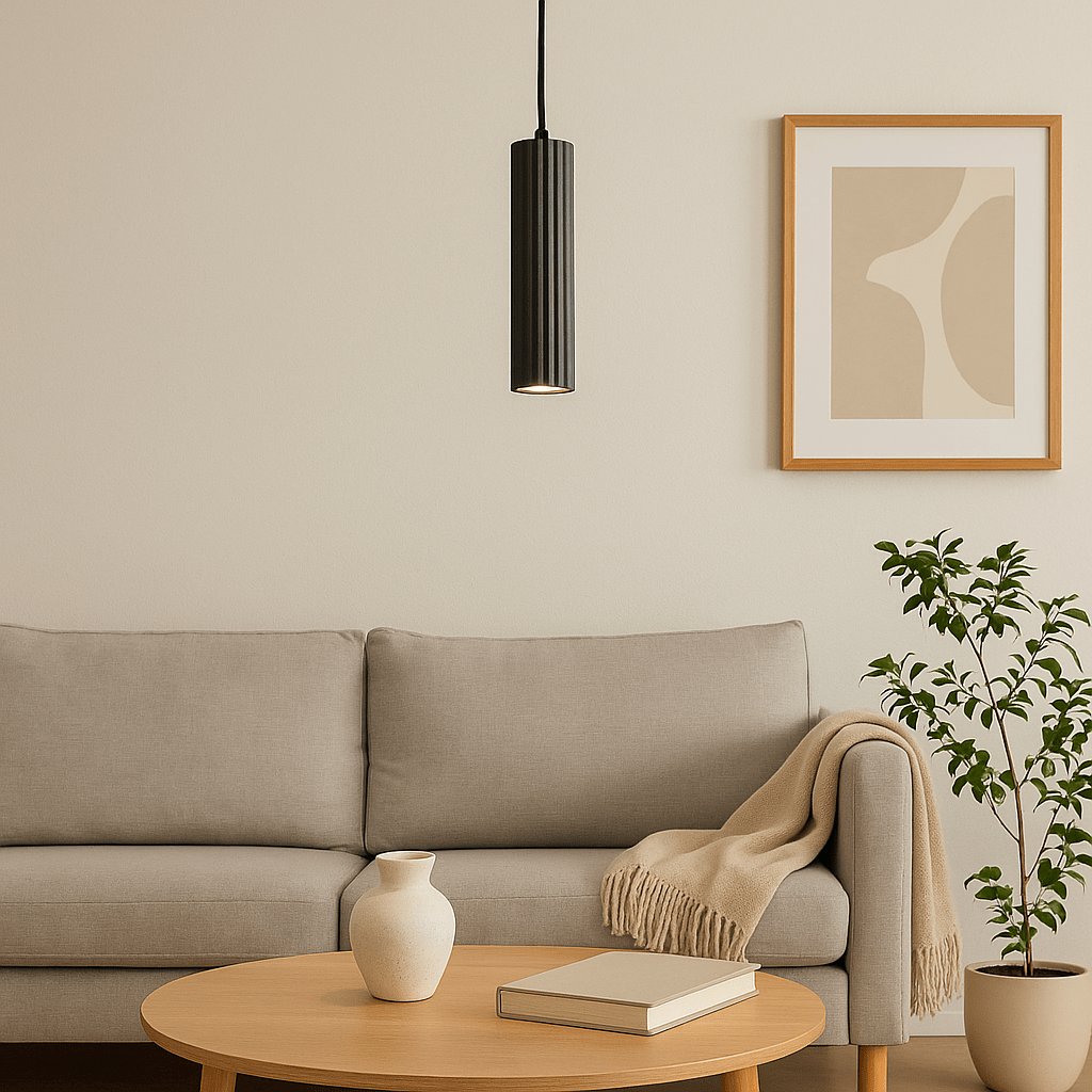 Lights  -  Anna Sand Black Pendant Light  -  60484217