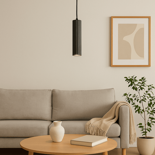 Lights  -  Anna Sand Black Pendant Light  -  60484217