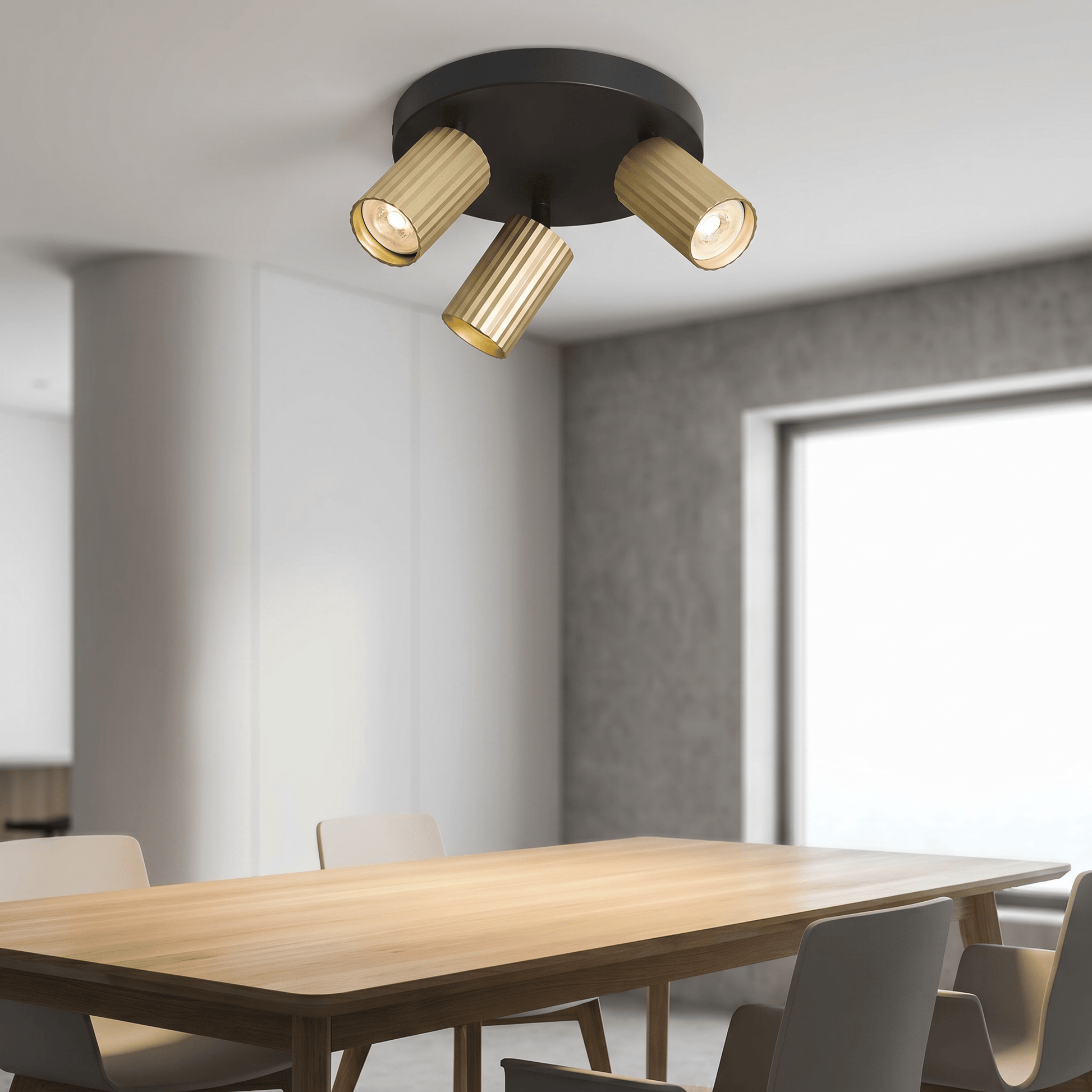 Lights  -  Aurora Triple Fluted Spotlight - Gold  -  60484223