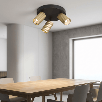 Lights  -  Aurora Triple Fluted Spotlight - Gold  -  60484223