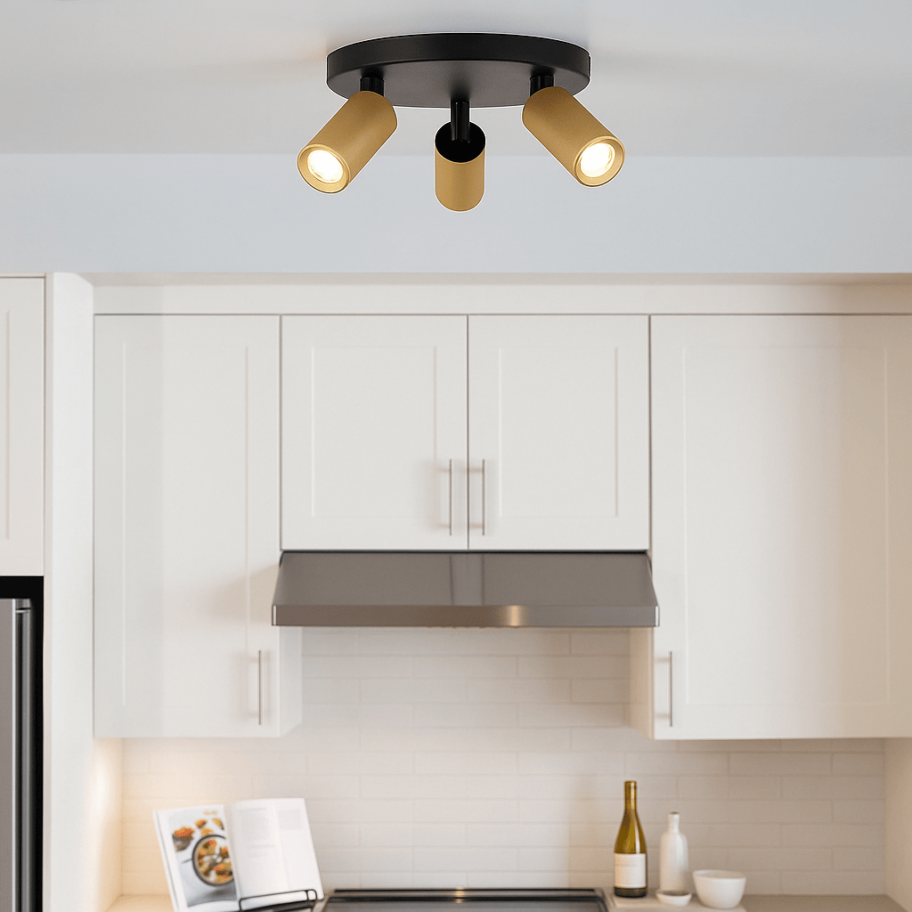 Lights  -  Ciara Triple GU10 Spotlight - Gold & Black  -  60484229