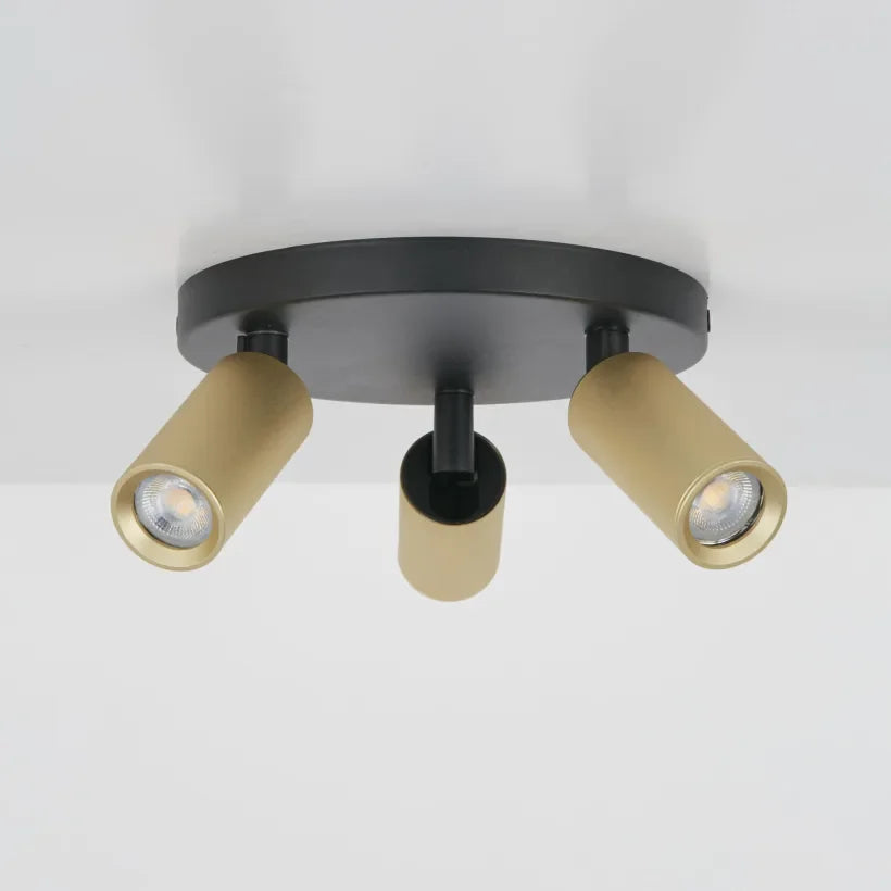 Lights  -  Ciara Triple GU10 Spotlight - Gold & Black  -  60484229