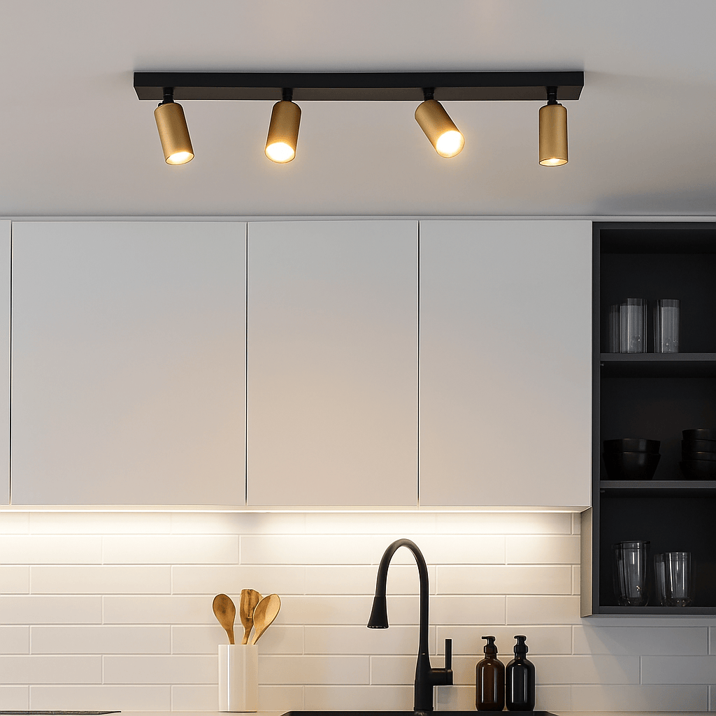 Lights  -  Ciara 4 Bar Spotlight - Gold & Black  -  60484231