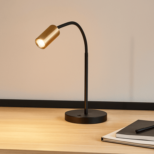 Lights  -  Ciara Desk Lamp - Gold & Black  -  60484233
