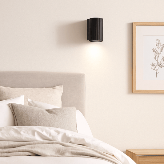 Lights  -  Anna Fluted Wall Light - Sand Black  -  60484237