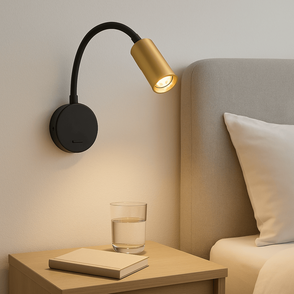 Lights  -  Ciara Mini Flexi Reader Wall Light - Gold & Black  -  60484247