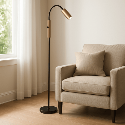 Lights  -  Ciara Mini Floor Lamp - Gold & Black  -  60484249