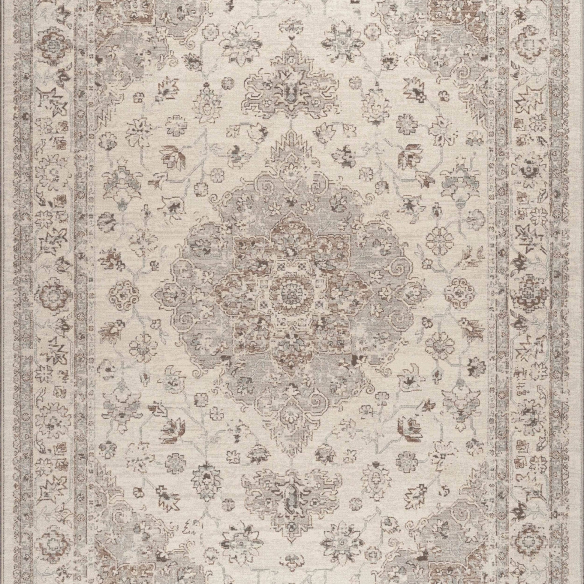 Rugs  -  Da Vinci 057-0454/6265 Beige Medallion Rug - Various Sizes  - 