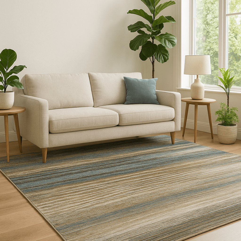 Rugs  -  Galleria 063-0351/5250 Blue Green Stripe - Various sizes  - 