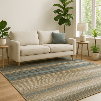 Rugs  -  Galleria 063-0351/5250 Blue Green Stripe - Various sizes  - 