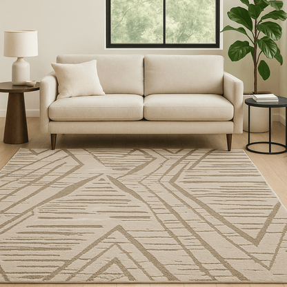 Rugs  -  Oslo 059-0034/6585 Beige African Rug - Various Sizes  - 