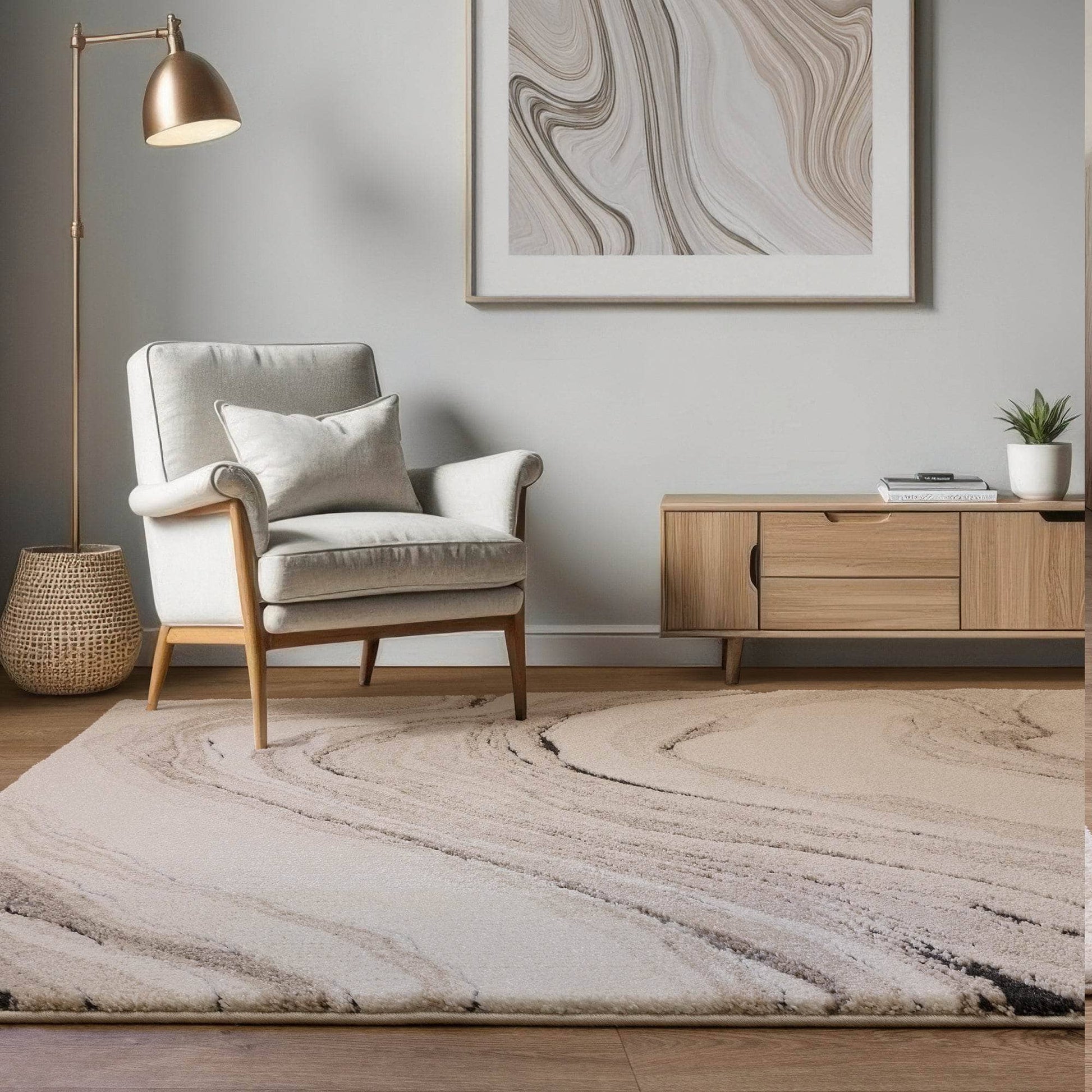 Rugs  -  Mirage Quartz Beige Rug - Various Sizes  - 