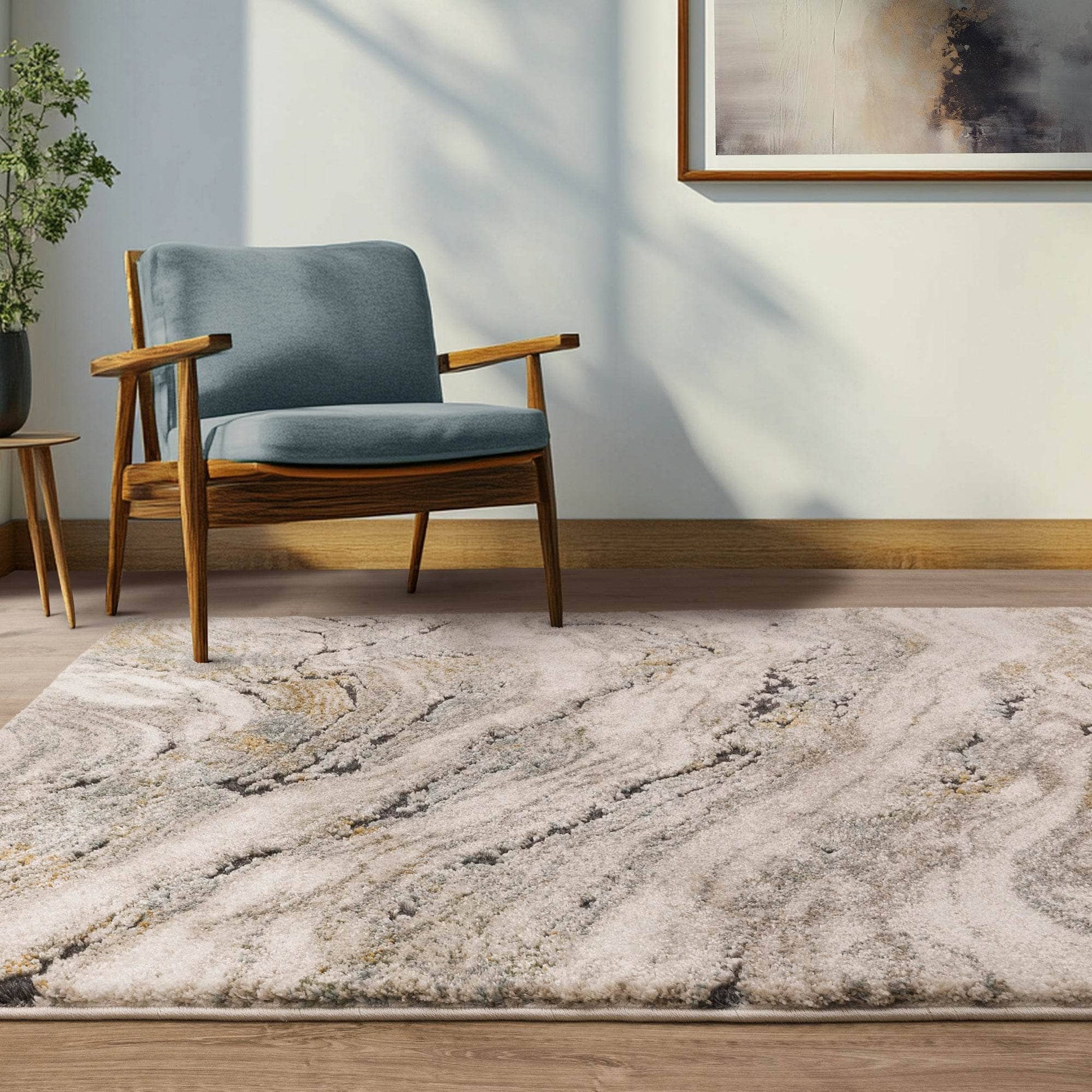 Rugs  -  Mirage 80cm x 150cm Wave Blue Rug  -  60484347