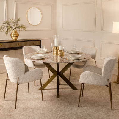 Richmond Bottega Round Dining Table & 4 Amber Chairs (Special Order)