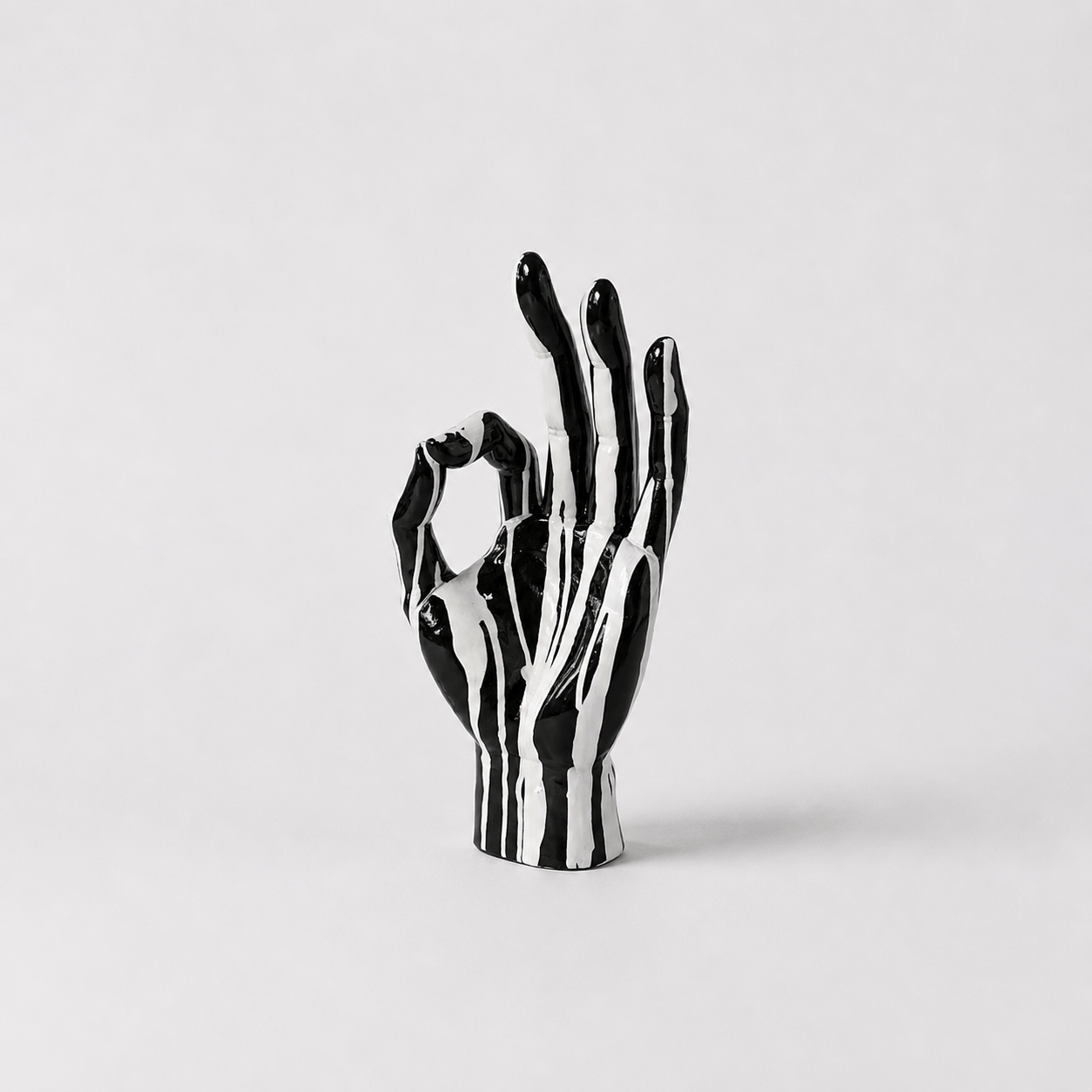 Homeware  -  Dripping Paint Black OK Sign Hand - 35cm  -  60484401
