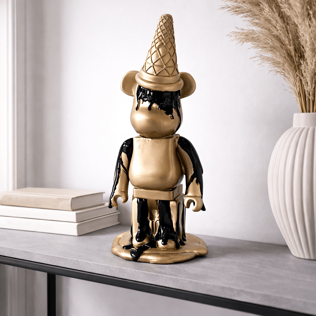 Homeware  -  Mickey Bear With Ice Cream Cone - Gold  -  60484410