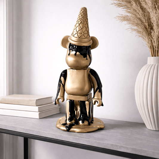 Homeware  -  Mickey Bear With Ice Cream Cone - Gold  -  60484410
