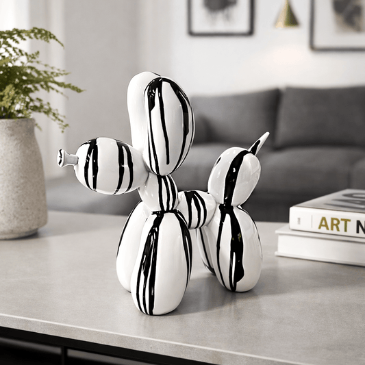 Homeware  -  Dripping Paint White Balloon Dog - 10 Inch  -  60484414