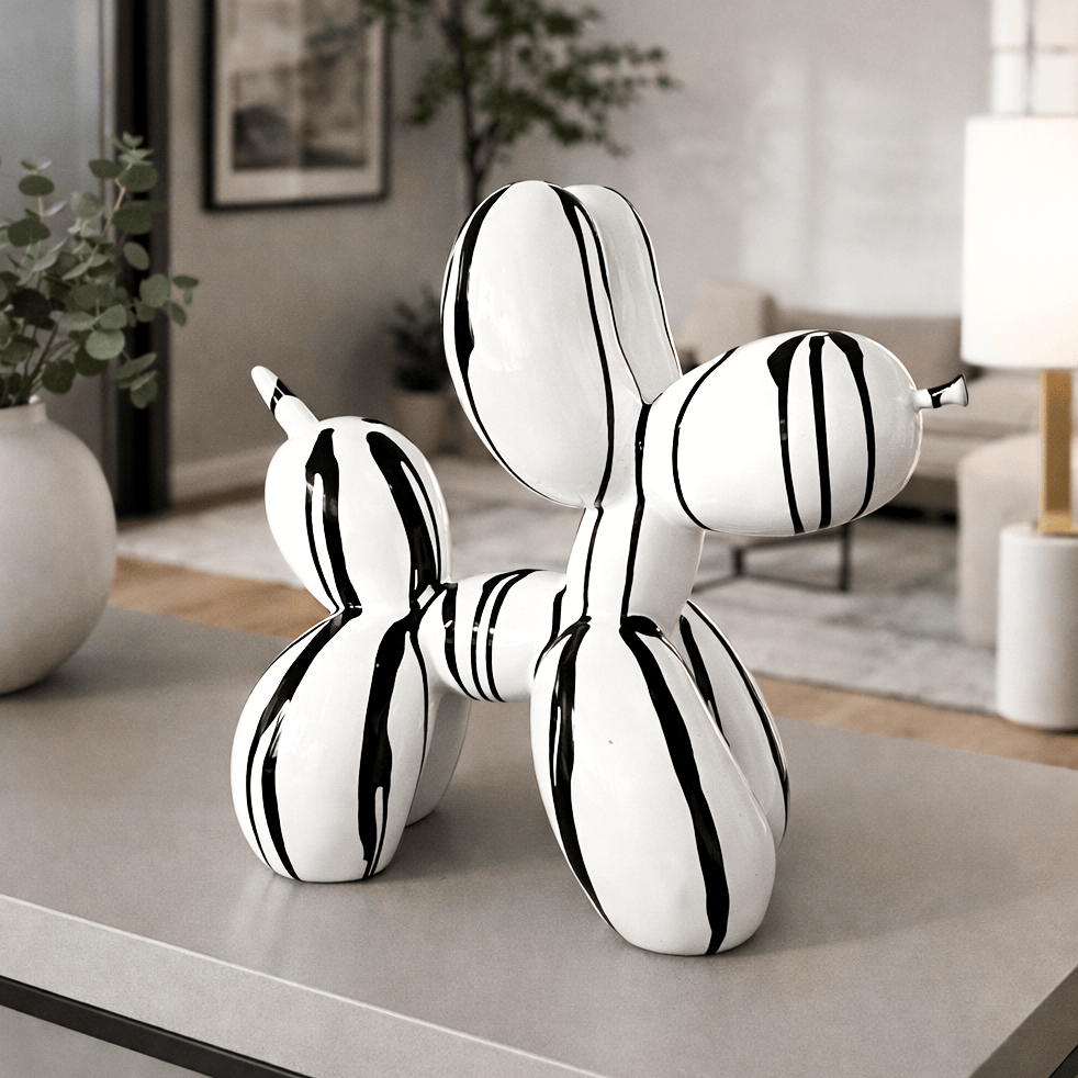 Homeware  -  Dripping Paint White Balloon Dog - 16 Inch  -  60484416