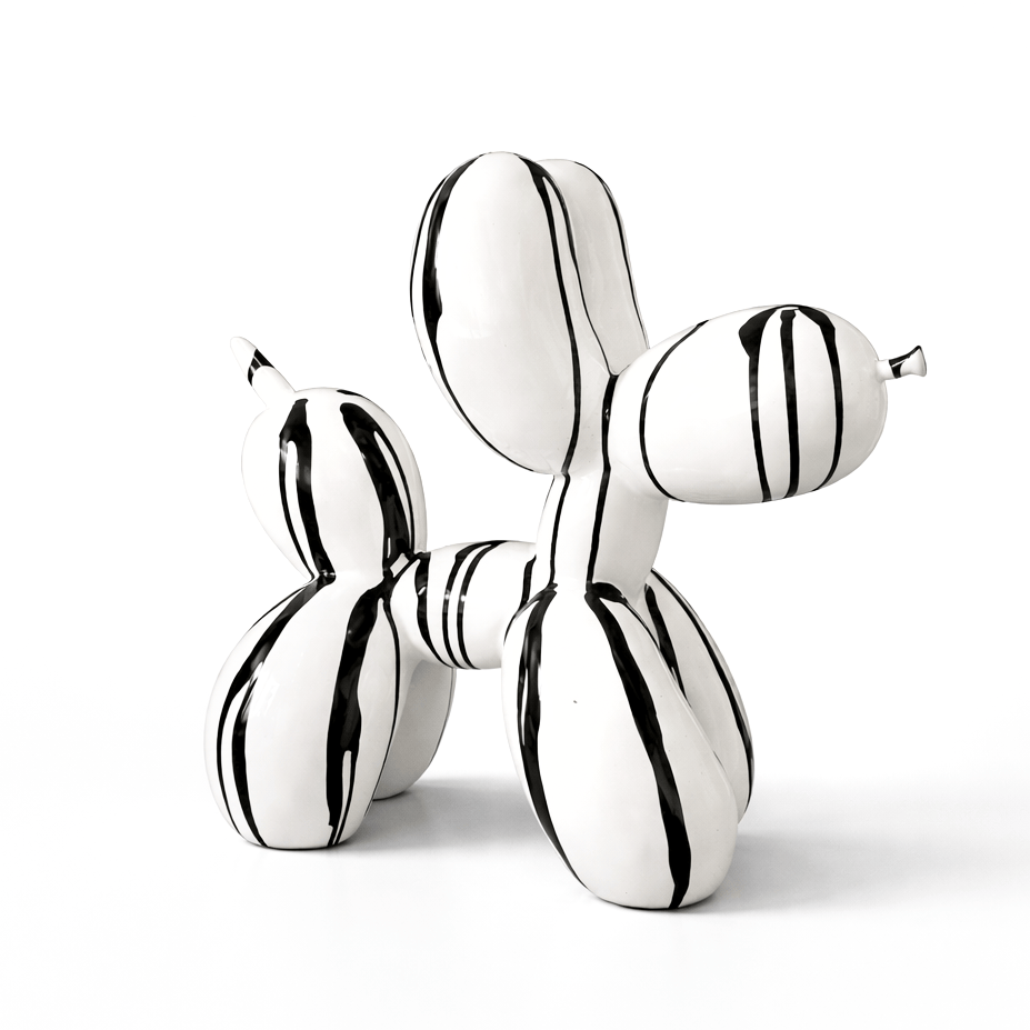 Homeware  -  Dripping Paint White Balloon Dog - 16 Inch  -  60484416