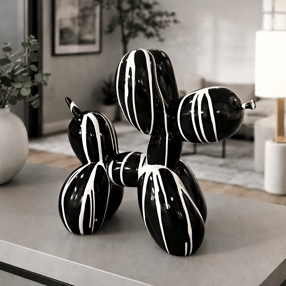 Homeware  -  Dripping Paint Black Balloon Dog - 16 Inch  -  60484417