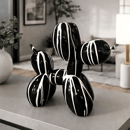 Homeware  -  Dripping Paint Black Balloon Dog - 16 Inch  -  60484417