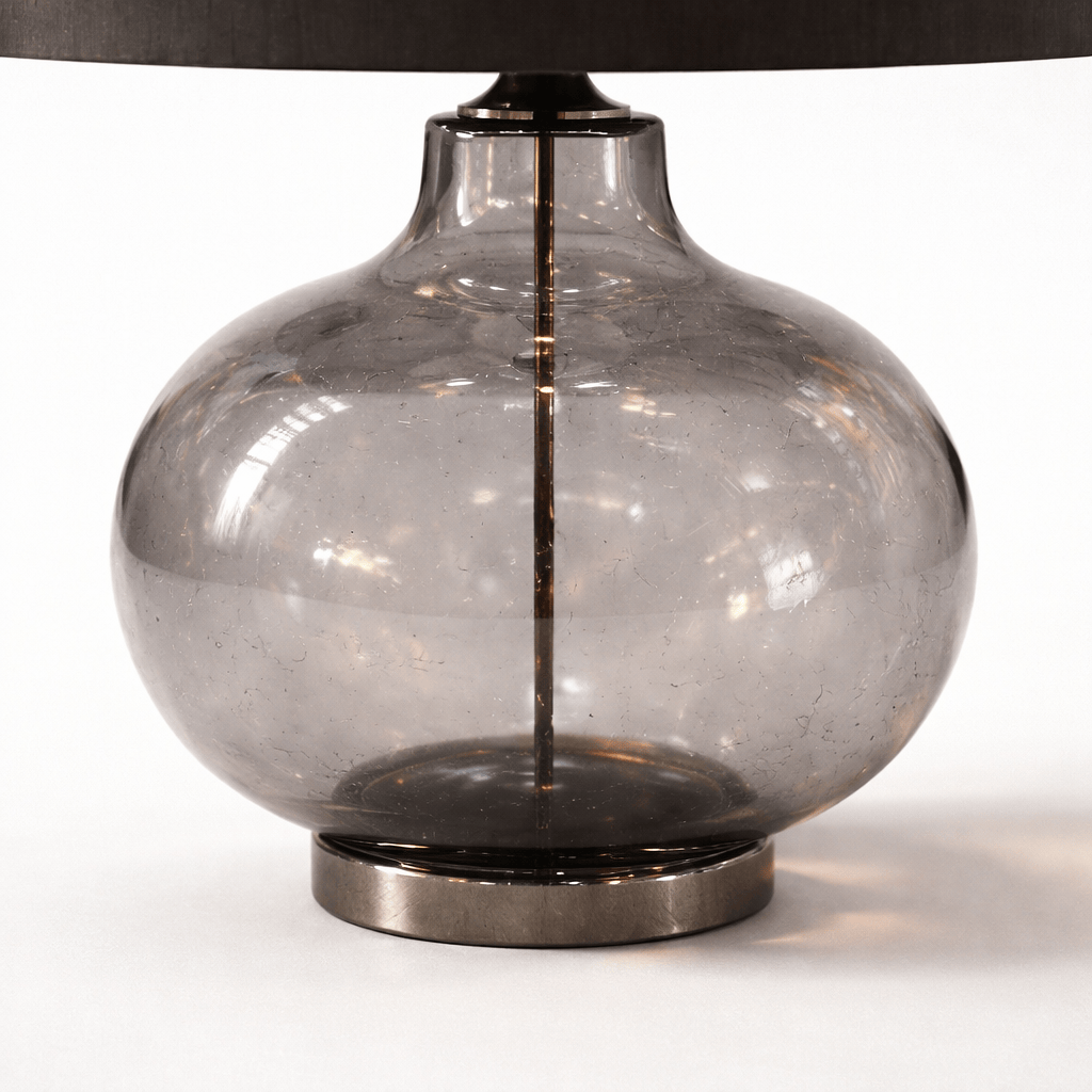 Lights  -  DS Black Glass Table Lamp  -  60484430