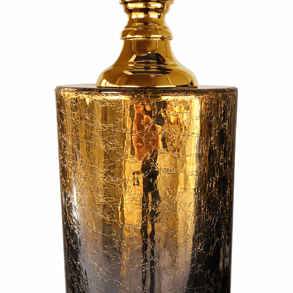 Lights  -  Black & Gold Glass Table Lamp  -  60484431