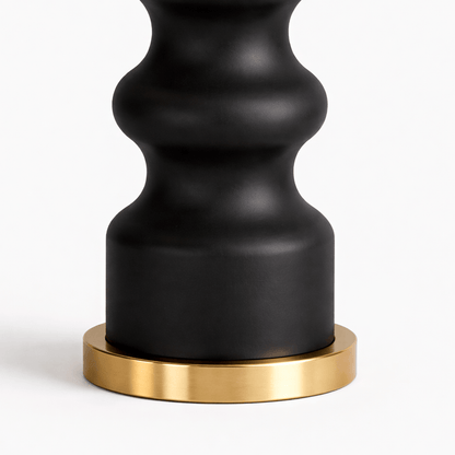 Lights  -  Black and Gold Glass Table Lamp - 69cm  -  60484432