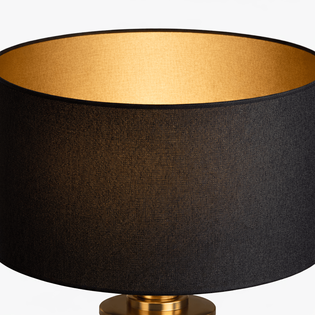 Lights  -  Black and Gold Glass Table Lamp - 69cm  -  60484432