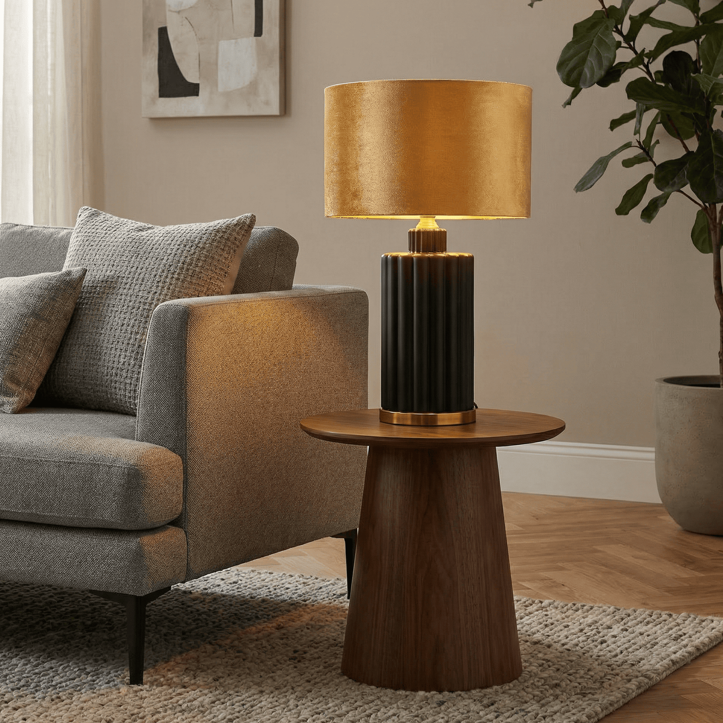 Lights  -  DS Table Lamp Black & Gold  -  60484433