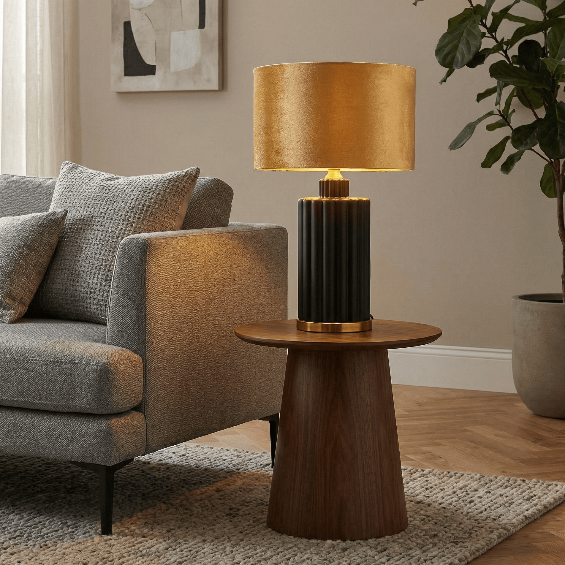 Lights  -  DS Table Lamp Black & Gold  -  60484433