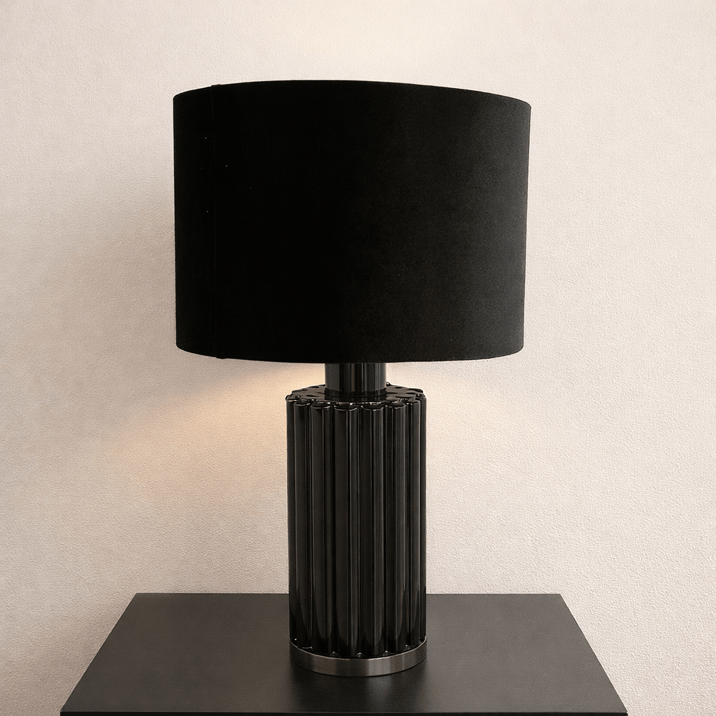 Lights  -  Black Glass Table Lamp  -  60484435