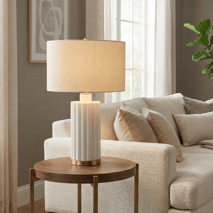 Lights  -  DS Table Lamp White Glass  -  60484436
