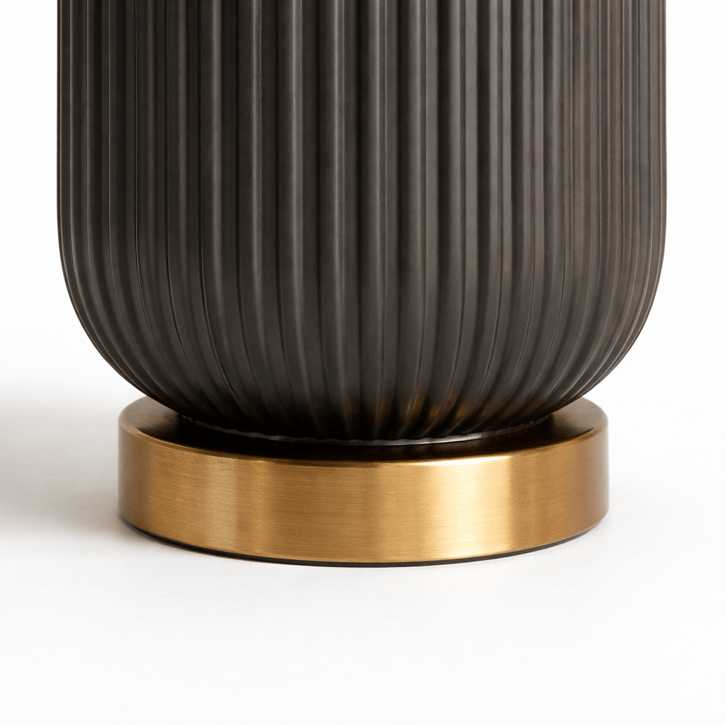 Lights  -  Black & Gold Glass Table Lamp  -  60484438