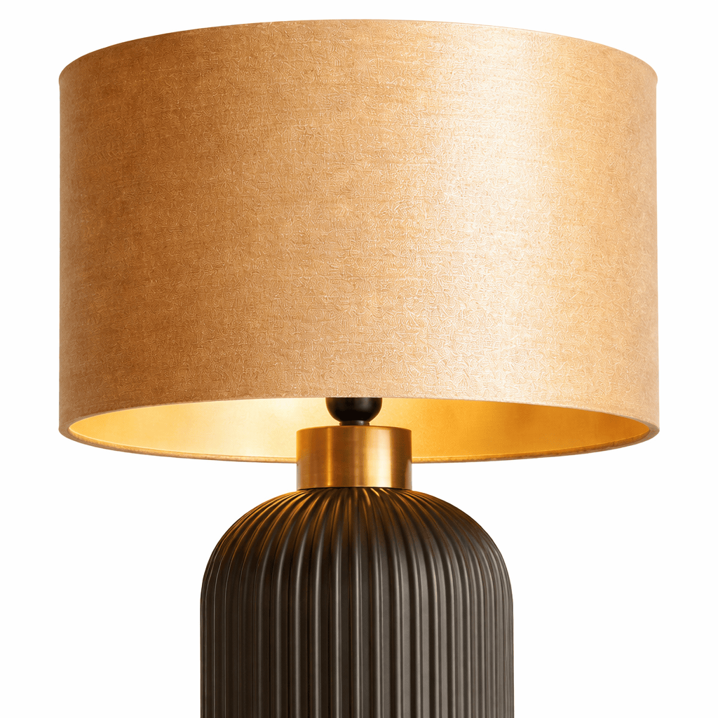 Lights  -  Black & Gold Glass Table Lamp  -  60484438