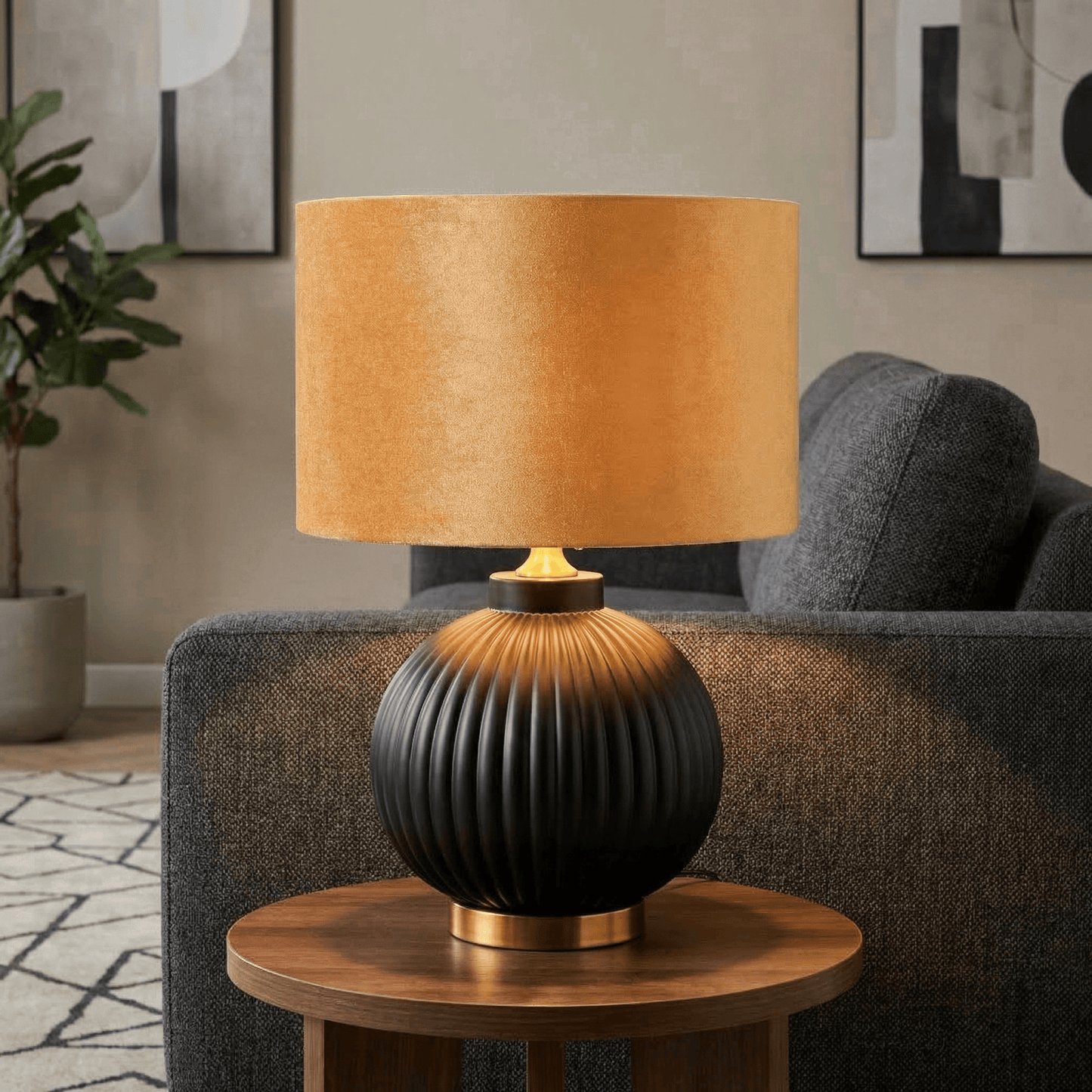 Lights  -  DS Table Lamp Black & Gold  -  60484440