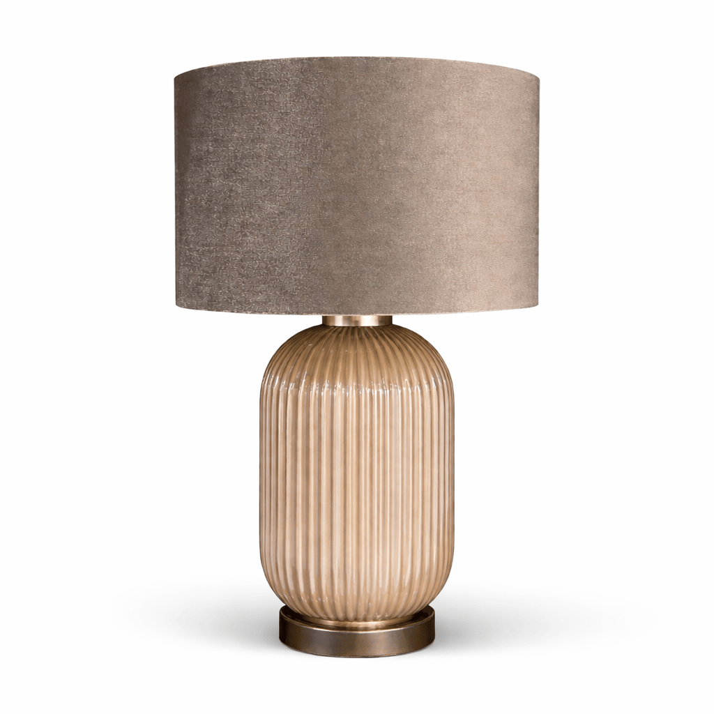 Lights  -  Pearl & Taupe Glass Table Lamp  -  60484441