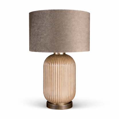 Lights  -  Pearl & Taupe Glass Table Lamp  -  60484441