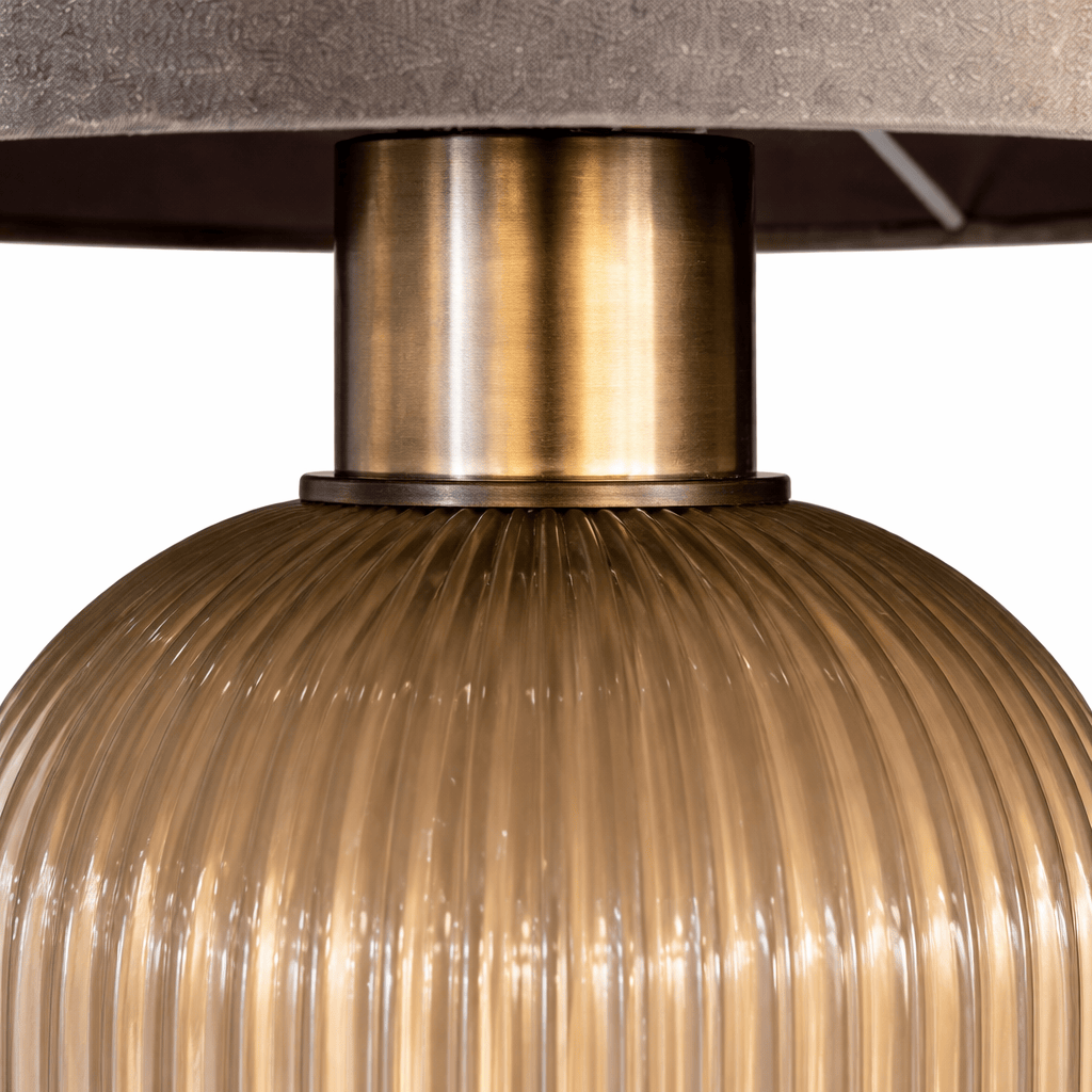 Lights  -  Pearl & Taupe Glass Table Lamp  -  60484441