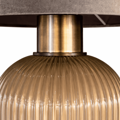 Lights  -  Pearl & Taupe Glass Table Lamp  -  60484441