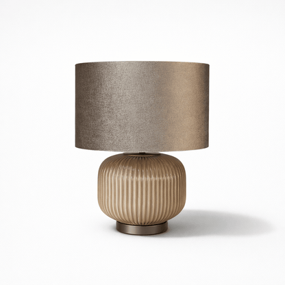 Lights  -  Pearl & Taupe Glass Table Lamp  -  60484442