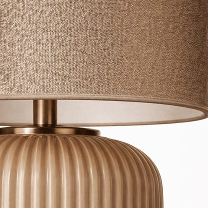 Lights  -  Pearl & Taupe Glass Table Lamp  -  60484442