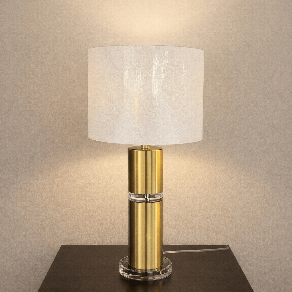 Lights  -  Gold & Crystal Table Lamp 68cm  -  60484447