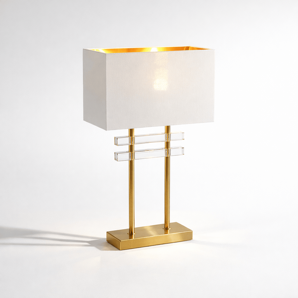 Lights  -  Gold & Glass Table Lamp  -  60484448