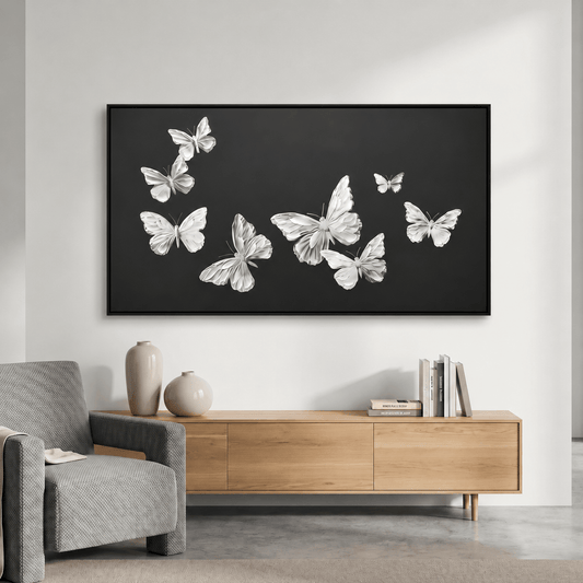 Pictures  -  Butterfly Framed Picture - 80 x 150cm  -  60484480